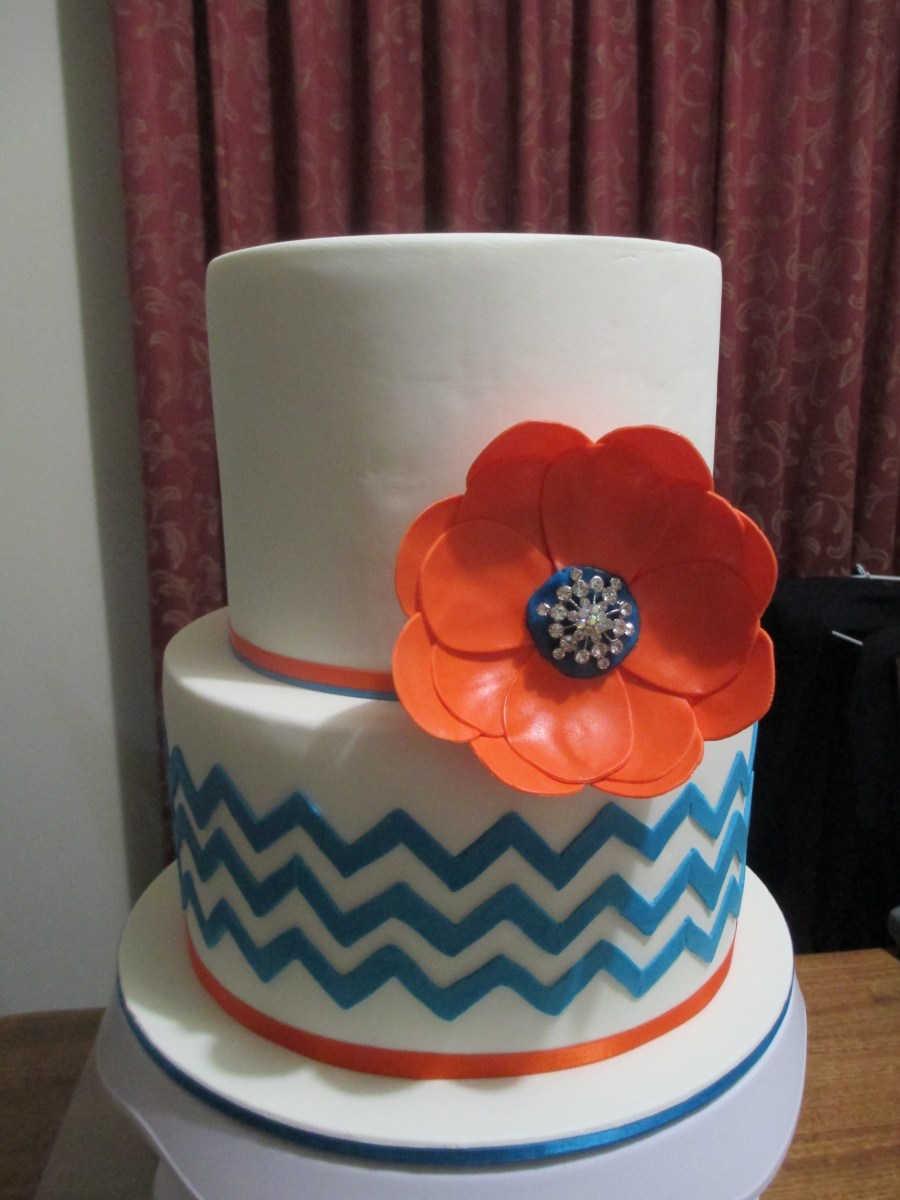 chevron cake